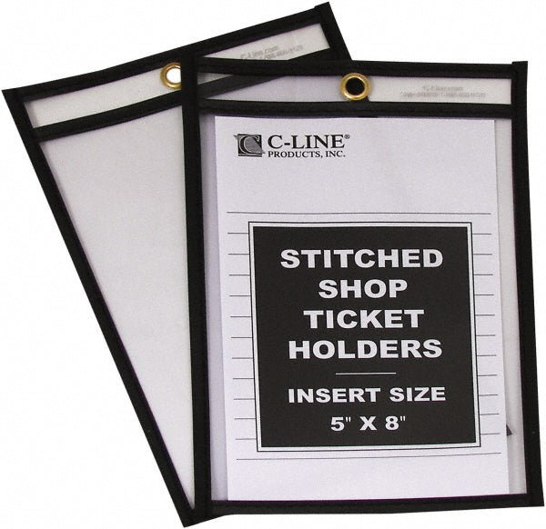 C-LINE 46058 25 Pc Stitched Shop Ticket Holder: Clear