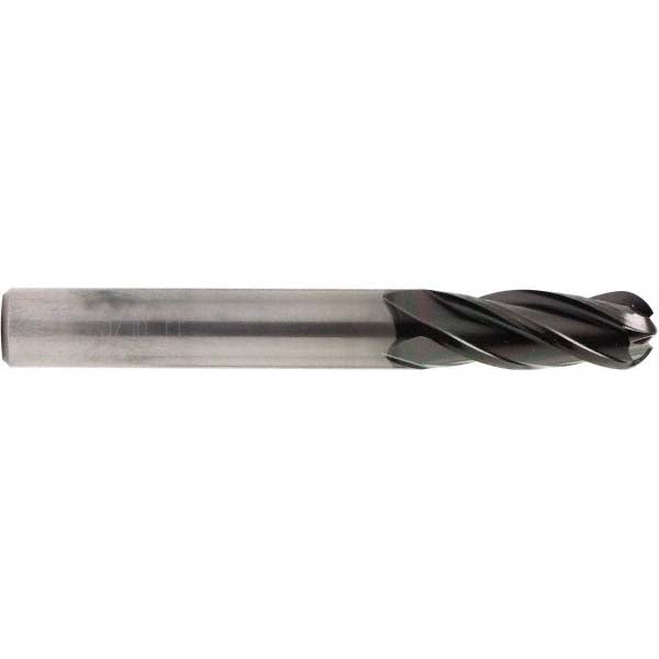 OSG 70300716 Ball End Mill: 1/8" Dia, 1/2" LOC, 4 Flute, Solid Carbide