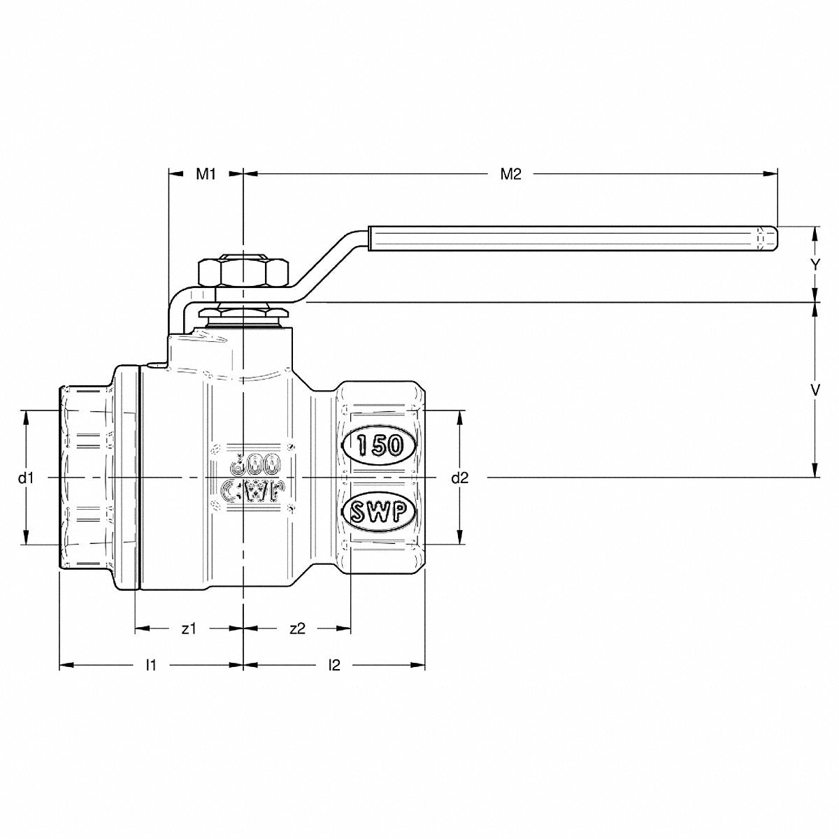Apollo Manual 2-Way Ball Valve, Npt, Bronze (77C10801A)