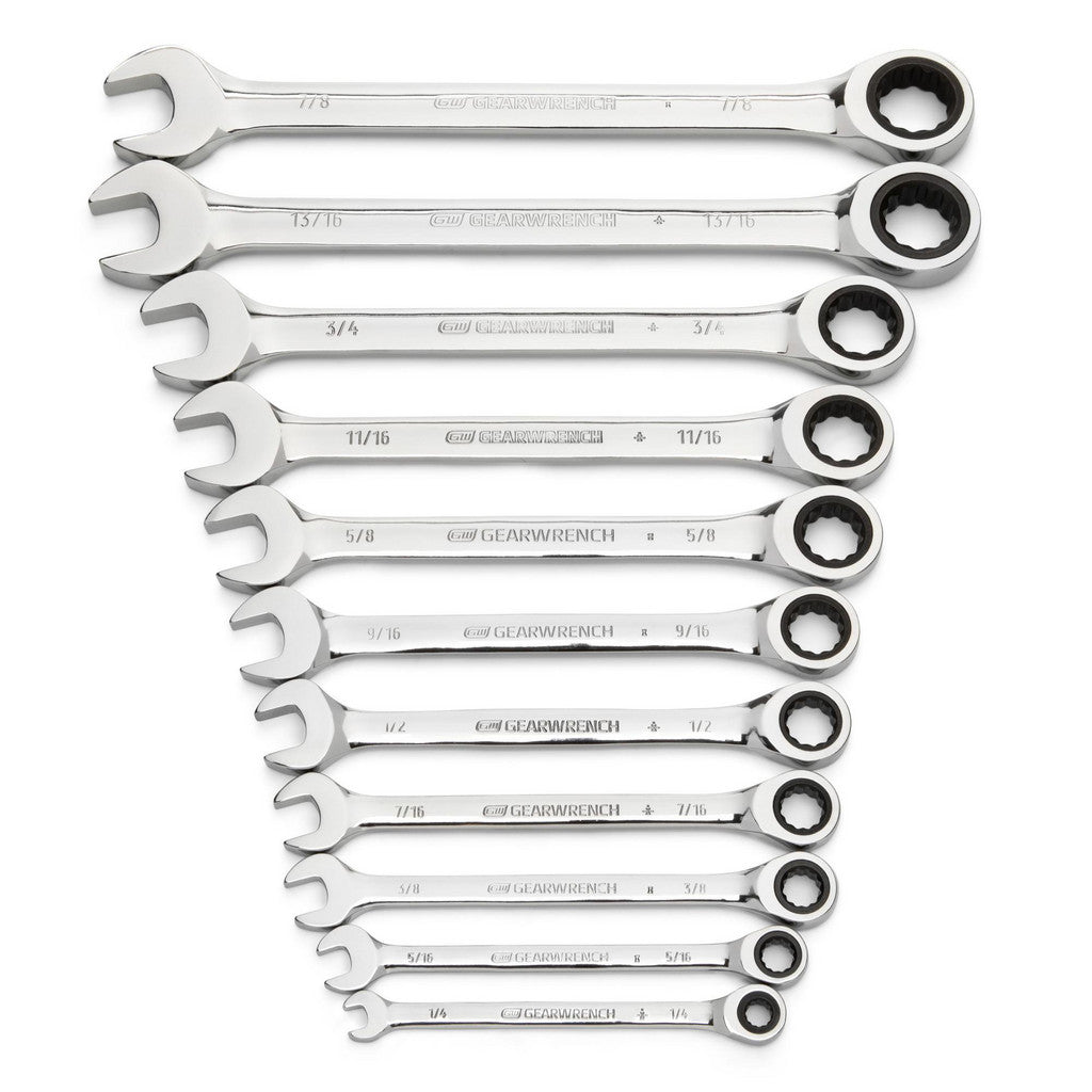 GEARWRENCH 9312 Combination Wrench Set: 13 Pc, 1/4 to 1" Wrench, Inch