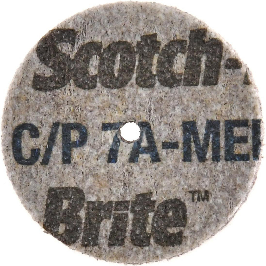 3M 7010365588 Deburring Wheel: 1-1/2" Dia, 1/8" Face Width, 1/8" Hole, 7 Density, Aluminum Oxide