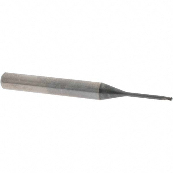 OSG 36900711 Ball End Mill: 1/16" Dia, 1/16" LOC, 2 Flute, Solid Carbide