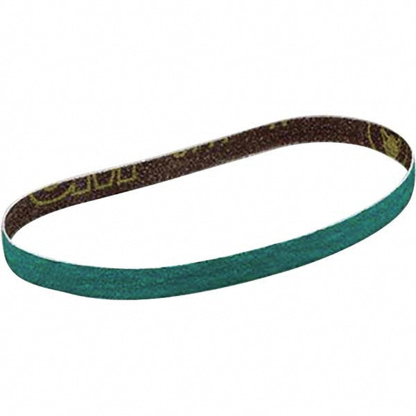 3M 7100069158 Abrasive Belt: 1/2" Wide, 18" OAL, 60 Grit, Alumina Zirconia (Pack of 200)