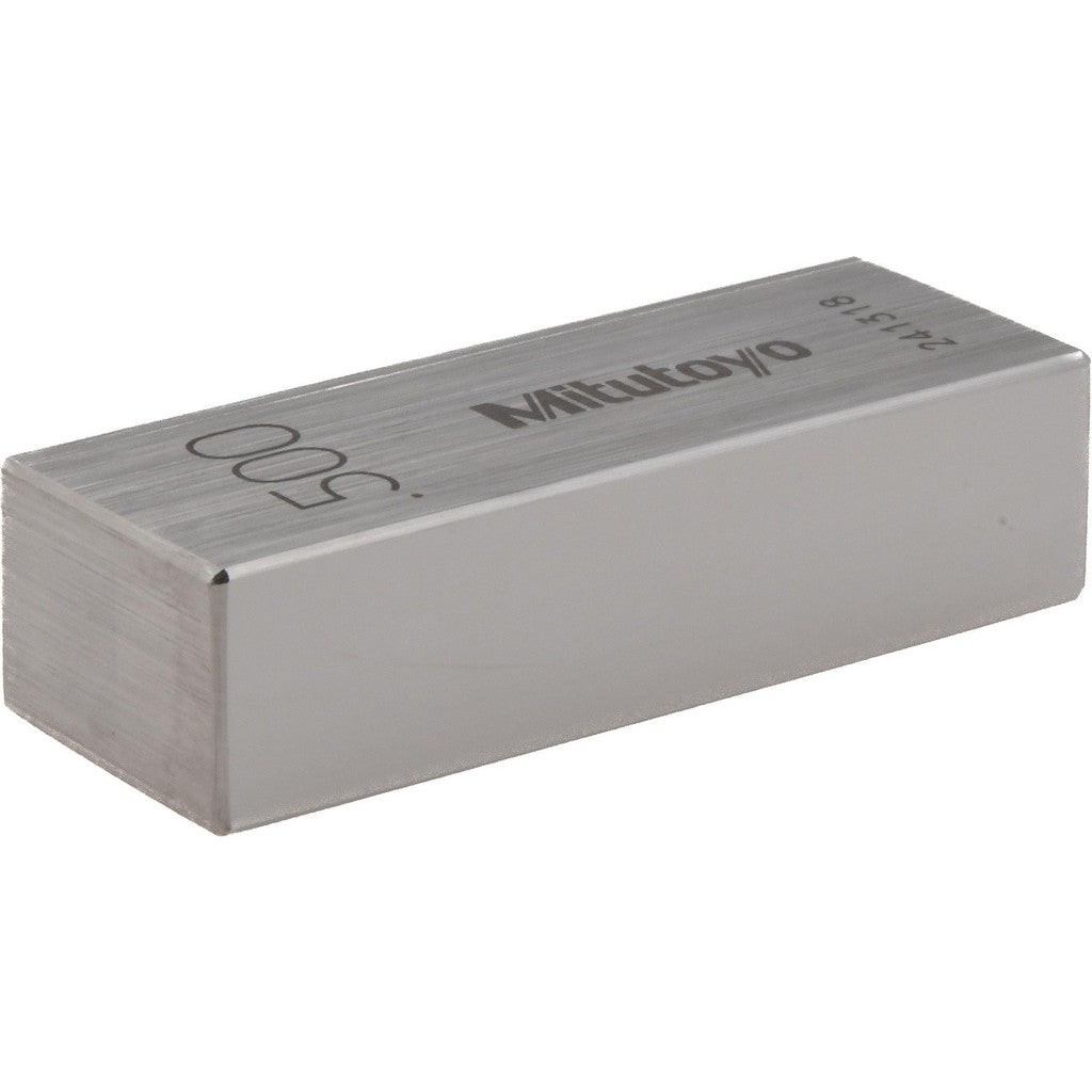 Mitutoyo 611195-541 Rectangle Steel Gage Block: 0.5", Grade AS-1