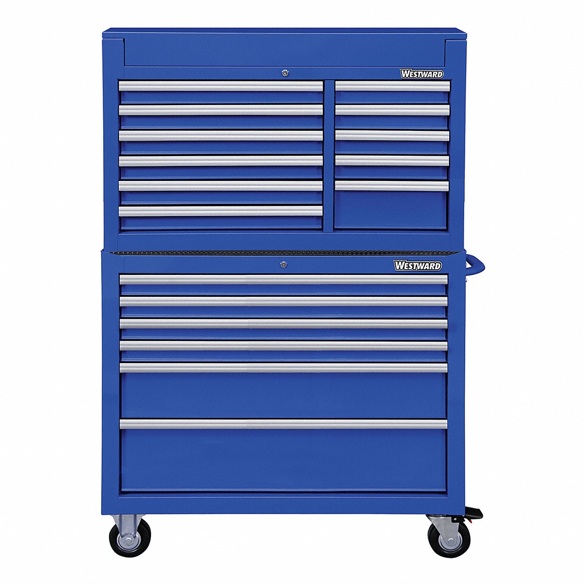 Westward Chestandcabinet, Pwdrct, Blue, 17Drawers (7CY34)