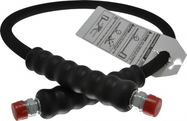 Enerpac H9203 Hydraulic Pump Hose: 1/4" ID, 3' OAL, Rubber, 10,000 Max psi