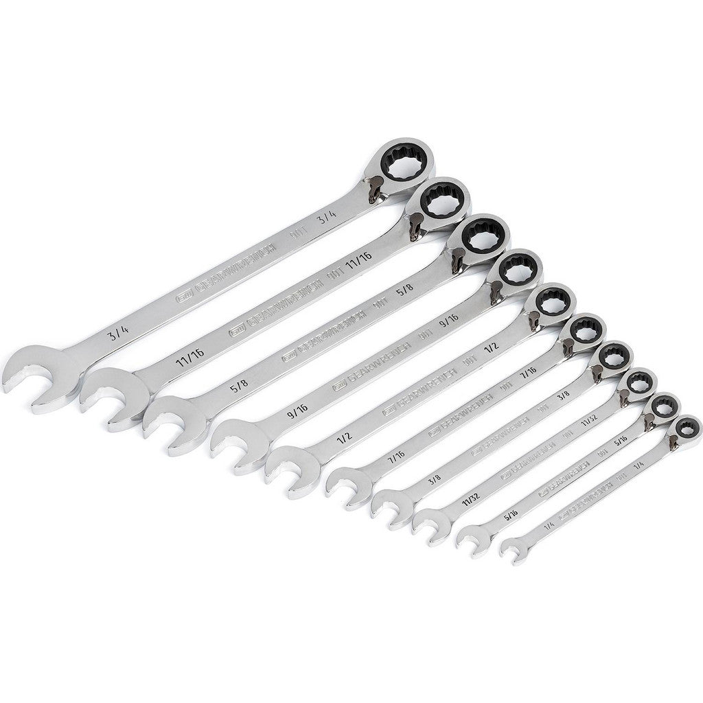 GEARWRENCH 86658 Specialized Wrench Set: 10 Pc, 1/4 to 3/4" Wrench, Inch