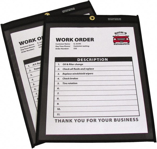 C-LINE 45912 25 Pc Stitched Shop Ticket Holder: Clear