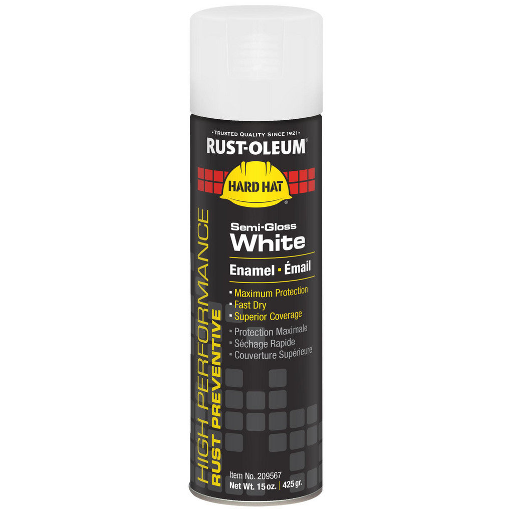 Rust-Oleum 209567 High Performance V2100 Enamel Spray Paint, White, Semi-Gloss, 15 oz (Pack of 6)