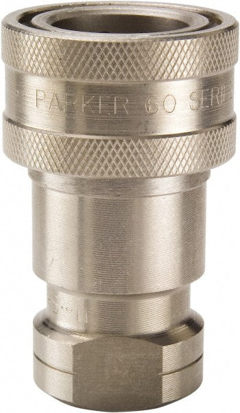 Parker SH2-62 Hydraulic Hose Female Pipe Rigid Coupler Fitting: 1/4" Hose Size, 1/4" Thread, 2000 psi