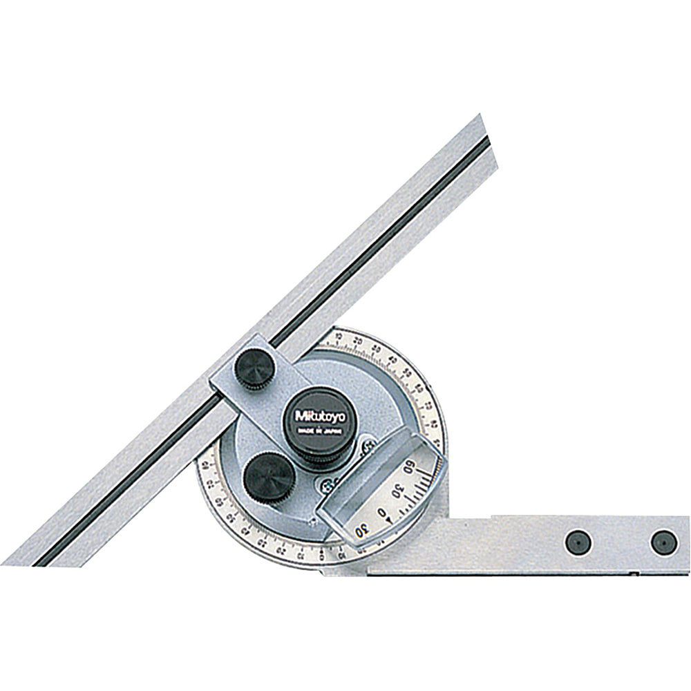 Mitutoyo 187-904-10 Bevel Protractor: 6" Blade, -360 to 360°, Dial