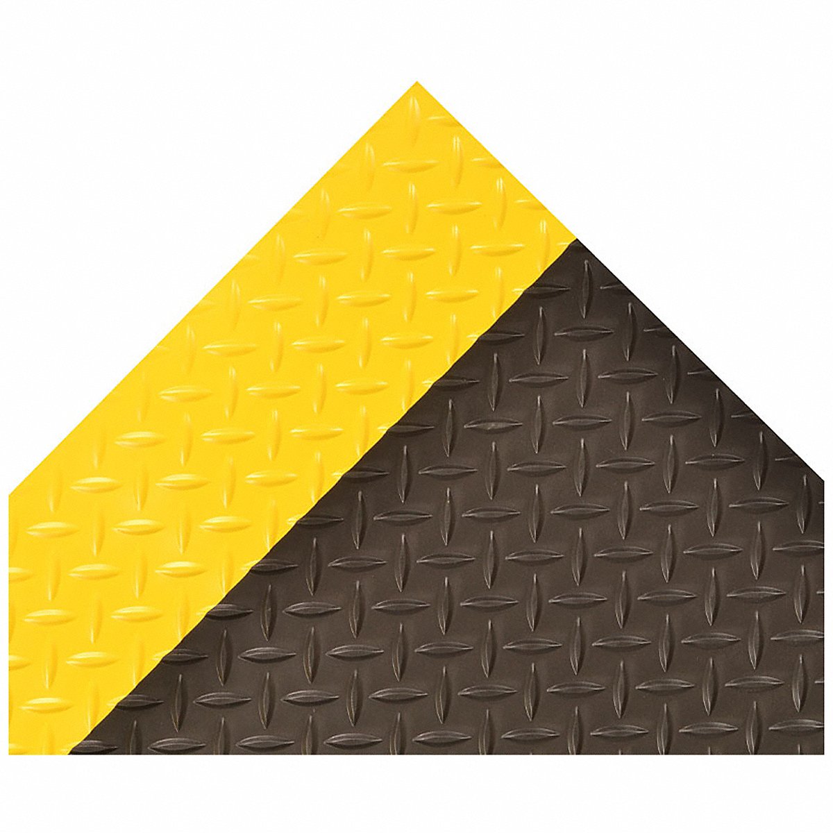 Notrax Switchboard Safety Mat, Black with Yellow Border, 3 ft x 12 ft (831C0036BY-12)