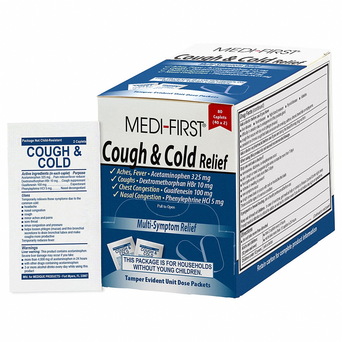 Medique Cough/Cold Reliever, 80Ct (83580)