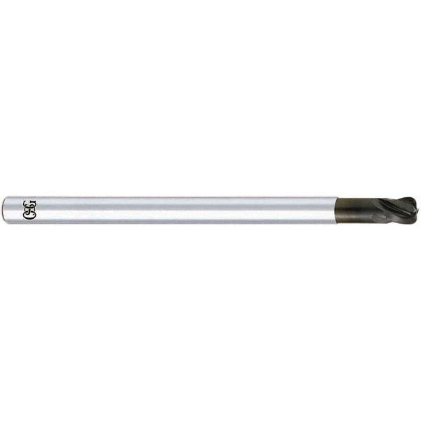 OSG 70720516 Corner Radius End Mill: 1/4" Dia, 1/4" LOC, 0.0300" Corner Radius, 4 Flute, Solid Carbide