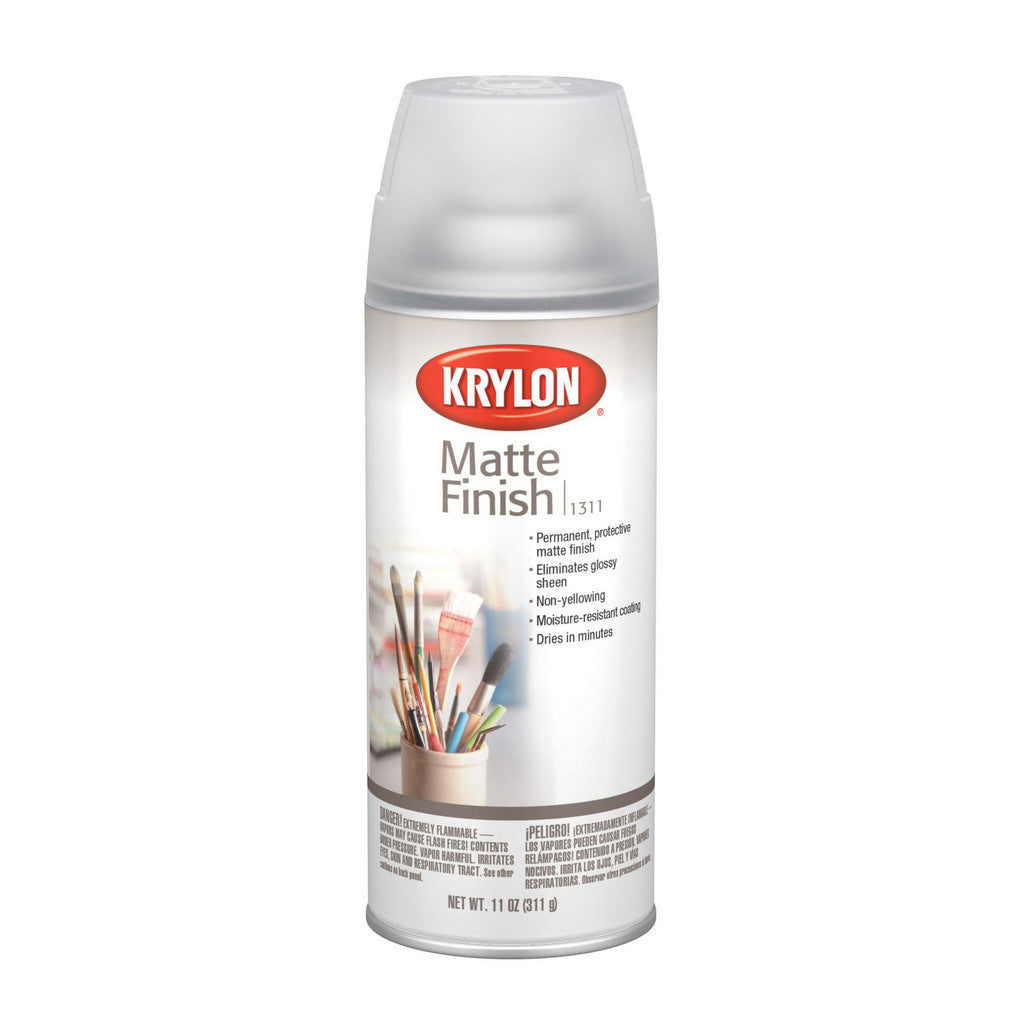 Krylon K01311007 Matte Finish Spray Coating, Matte, Clear, 11 oz