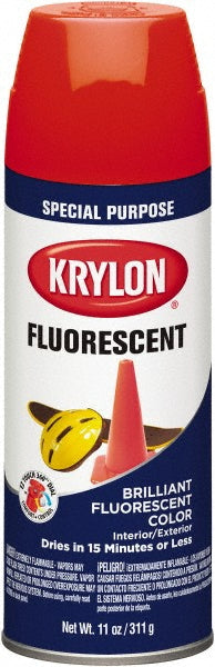 Krylon K03102777 Fluorescent Paint, Yellow Orange, 11 oz