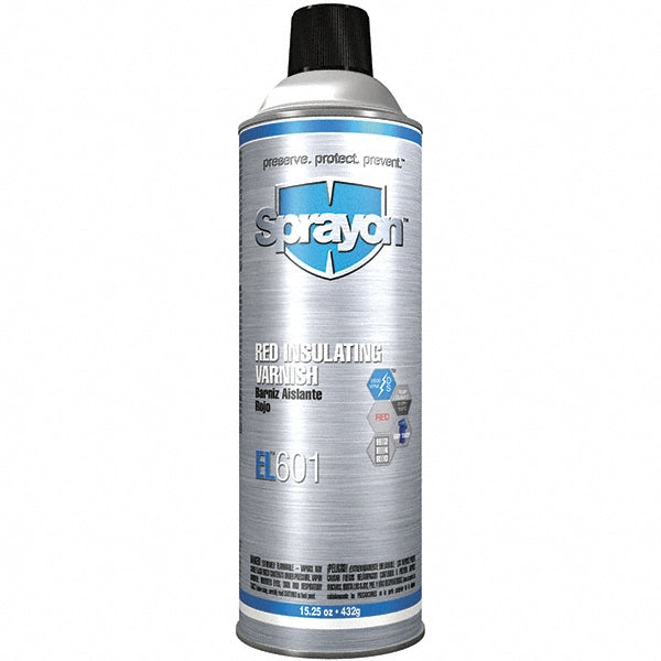Sprayon SC0601000 EL 601 Red Insulating Varnish, Semi-Gloss, Red, 15.25 oz