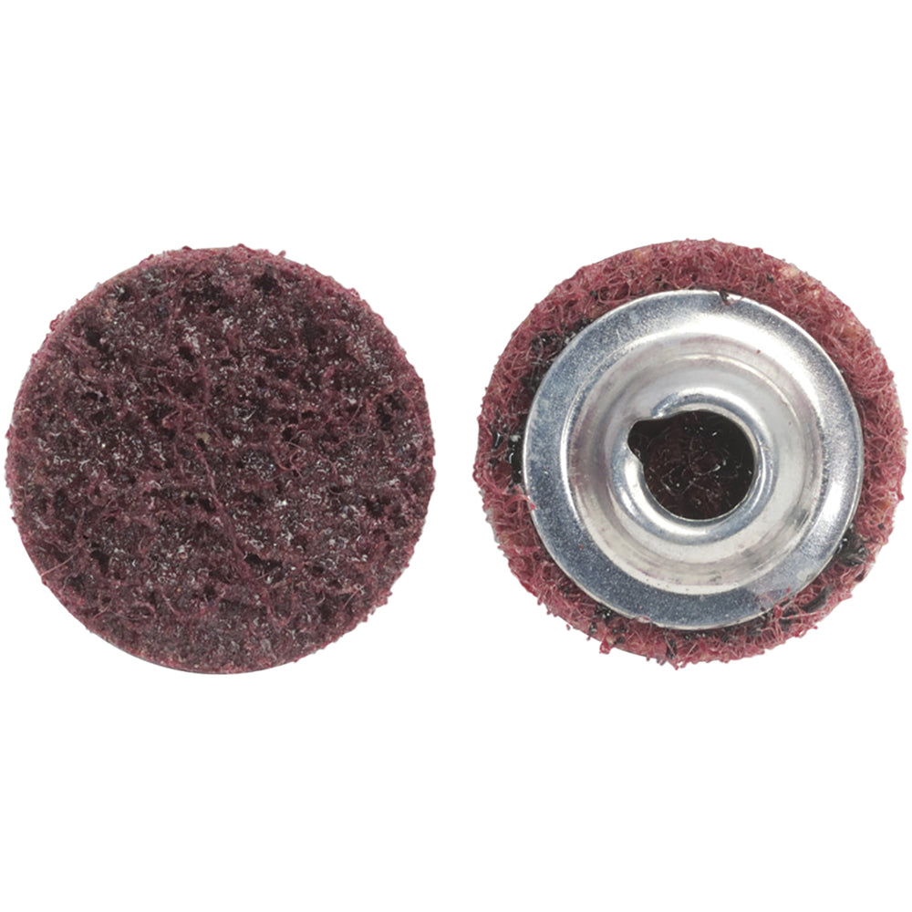 Merit Abrasives 66254449282 Quick-Change Disc: Type S, 1" Dia, Aluminum Oxide, Non-Woven