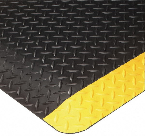 Wearwell 415.916X3X10BYL Anti-Fatigue Mat: 10' x 36" x 9/16", Vinyl, Beveled Edge, Heavy Duty