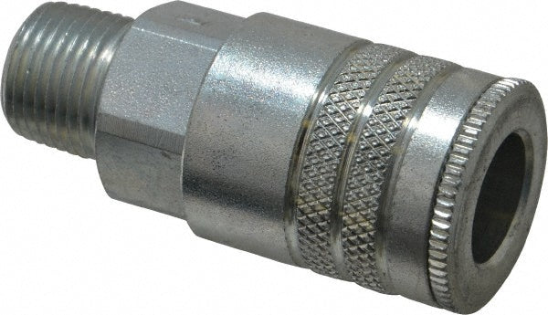 Parker 24 Pneumatic Hose Coupling: 3/8-18, 3/8" Body Dia, Industrial Interchange
