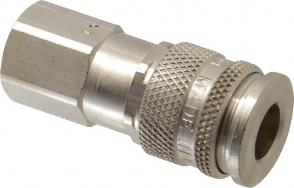 Parker 25KAIN17MPN Pneumatic Hose Coupling: 3/8-18, 1/4" Body Dia, High Flow Interchange