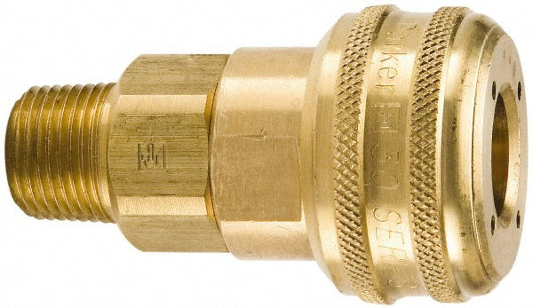 Parker B32 Pneumatic Hose Coupling: 1/4-18, 1/4" Body Dia, Industrial Interchange