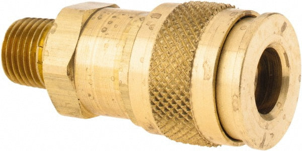 Parker UC-251-4MP Pneumatic Hose Coupling: 1/4-18, 1/4" Body Dia, Industrial Interchange