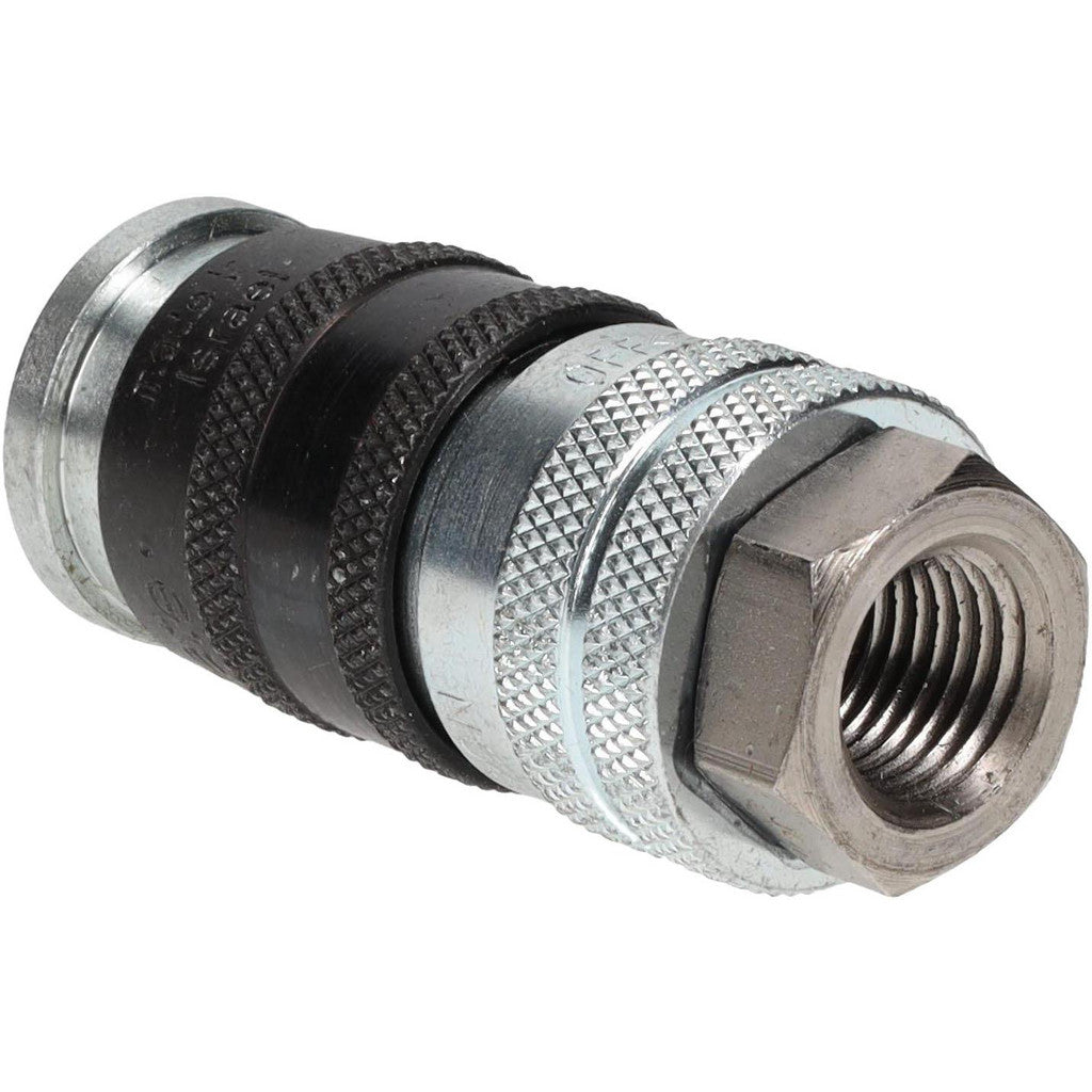 Parker EZ-251-4FP Pneumatic Hose Coupling: 1/4-18, 1/4" Body Dia, Industrial Interchange