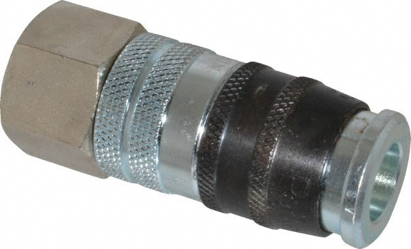 Parker EZ-371-8FP Pneumatic Hose Coupling: 1/2-14, 3/8" Body Dia, Industrial Interchange