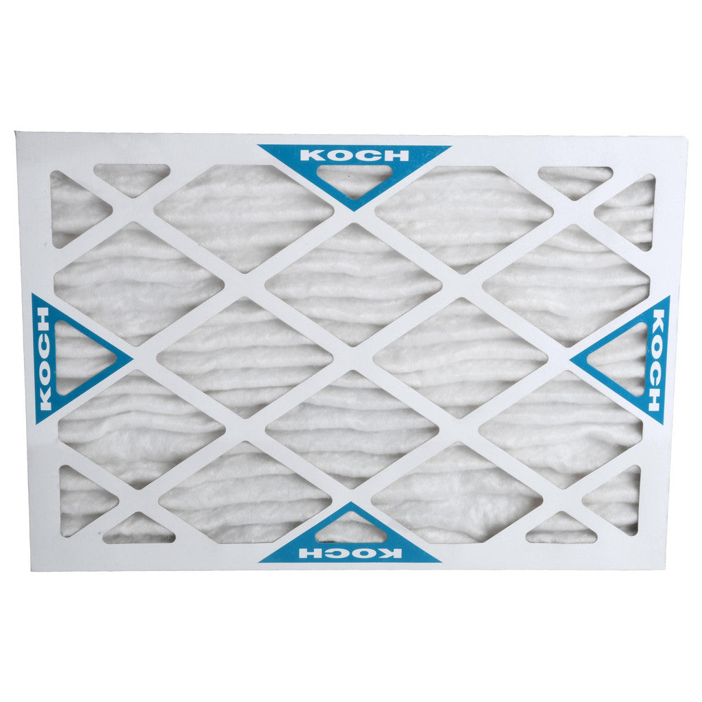 Koch Filter 102-714-003 Pleated Air Filter: Wire-Backed Pleated, MERV 13, Synthetic, 14" High, 20" Wide, 1" Deep