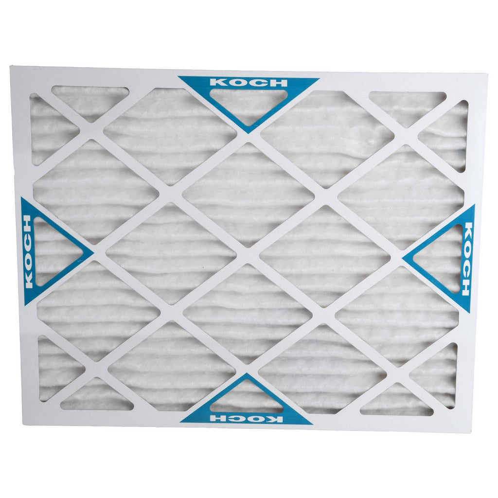Koch Filter 102-714-006 Pleated Air Filter: Wire-Backed Pleated, MERV 13, Synthetic, 16" High, 20" Wide, 1" Deep