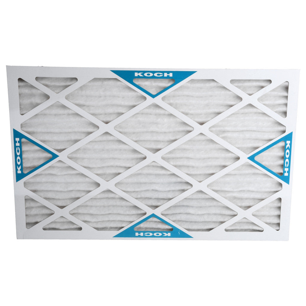 Koch Filter 102-714-007 Pleated Air Filter: Wire-Backed Pleated, MERV 13, Synthetic, 16" High, 25" Wide, 1" Deep