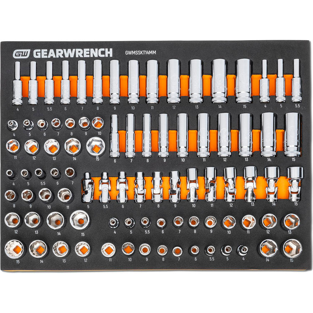 GEARWRENCH GWMSSKT14MM 89 Pc. 1/4" Drive Master Metric Socket Set