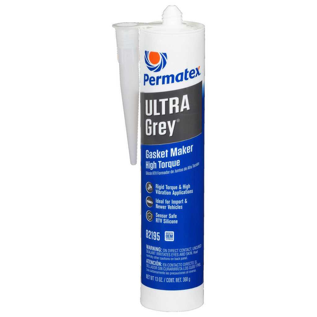 Permatex 82195 RTV Silicone Gasket Maker, Ultra Grey, 13 oz