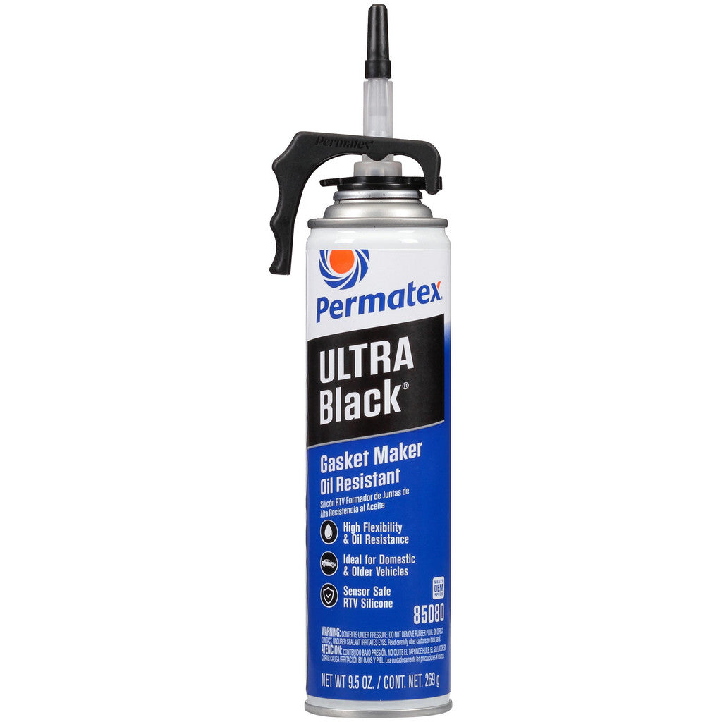 Permatex 85080 RTV Silicone Gasket Maker, Ultra Black, 9.5 oz