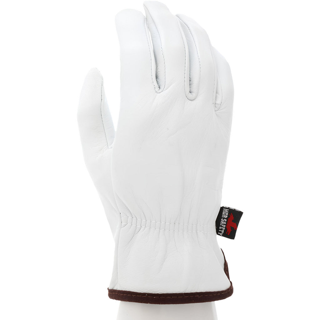 MCR Safety 3601XXXL Work Gloves: Memphis 3601, Size 3X-Large, Goatskin Leather Lined, Goatskin Leather, General Purpose