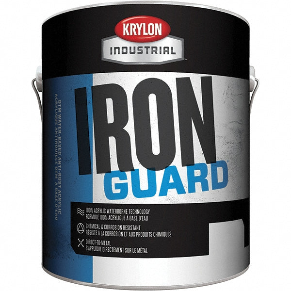 Krylon K11044001 Industrial Iron Guard Water-Based Acrylic Enamel, High Gloss, Safety Green, 1 Gallon