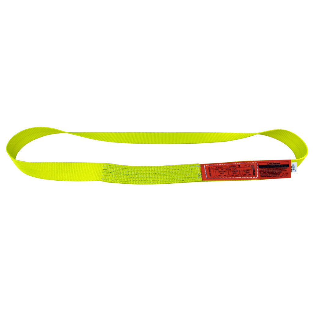 Lift-All EN1801NX5 Endless, Type 5 Web Sling: 5' Long, 1" Wide, 3200 lb Vertical Capacity, Nylon