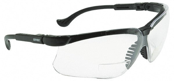 Uvex S3760 Magnifying Safety Glasses: 1.00, Clear Lenses, Scratch-Resistant, ANSI Z87.1-2003