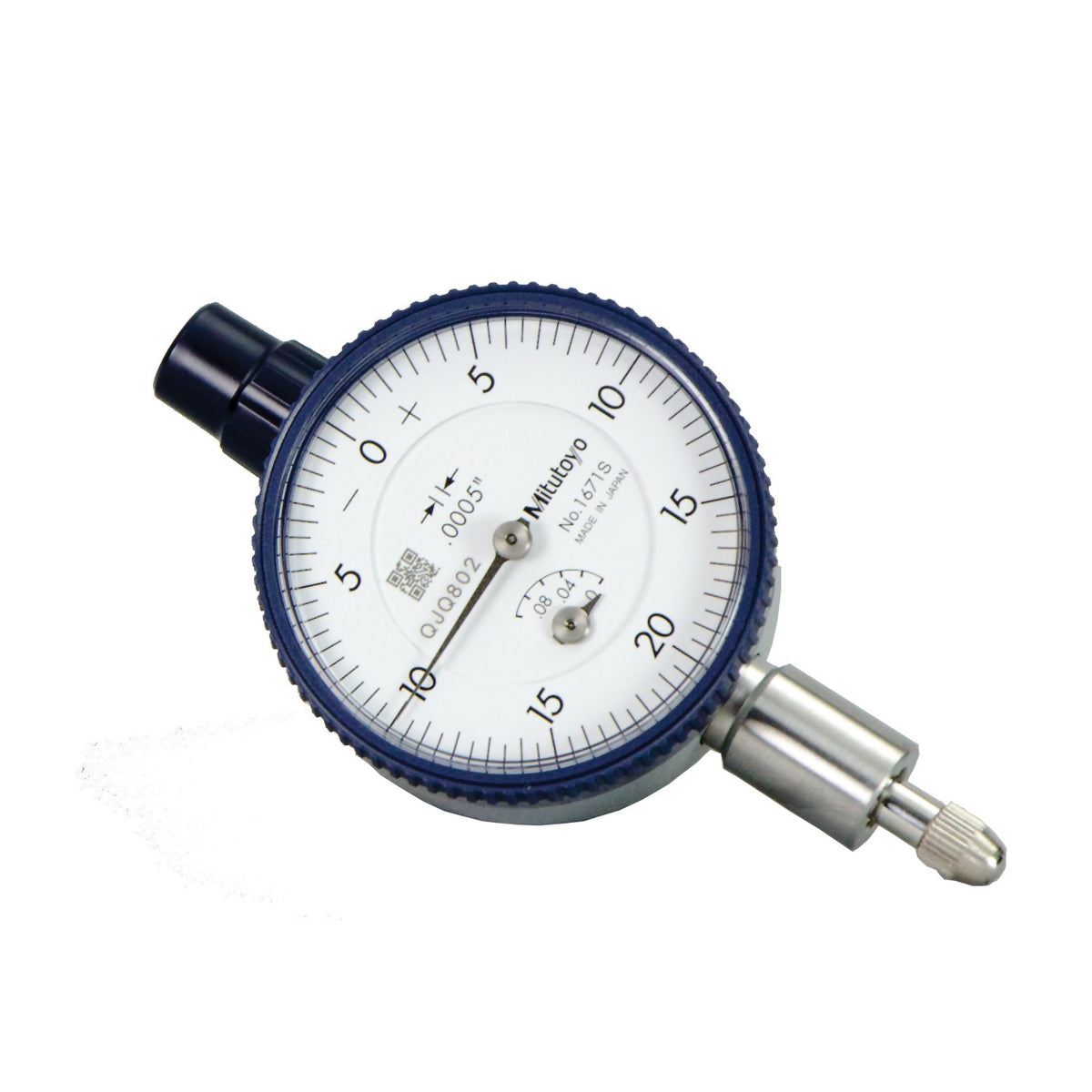 Mitutoyo 1671AB Dial Drop Indicator: 0.1000" Max Measurement, 0-20-0 Dial Reading, 0.0005" Accuracy