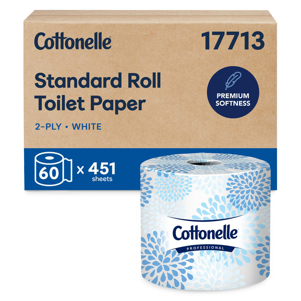 Cottonelle 17713 Bulk Toilet Paper: Standard Toilet Paper Rolls, 2-ply, White