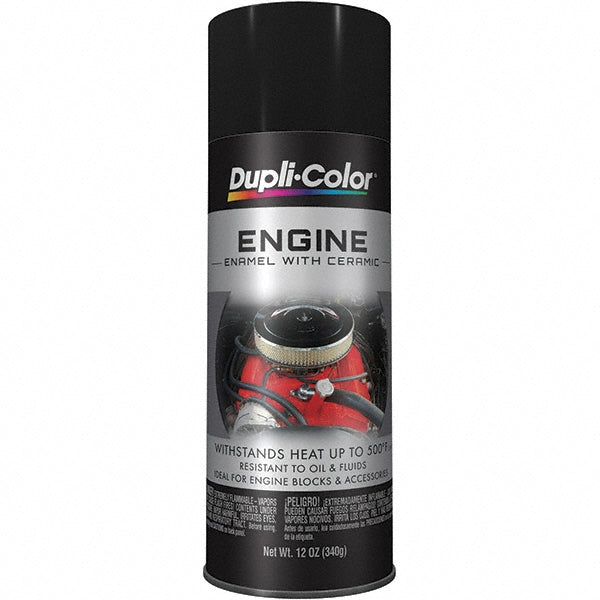 Dupli-Color EDE163407 Engine Paint with CERAMIC, Low Gloss, Black, 12 oz