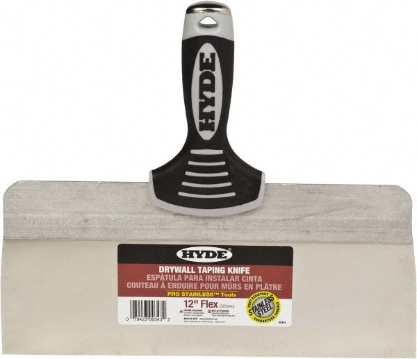 Hyde Tools 9343 Taping Knife: Stainless Steel, 12" Wide