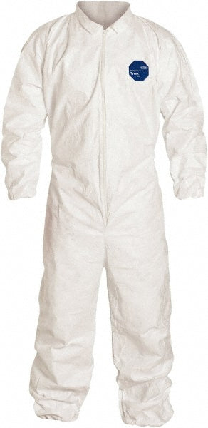 Dupont TY125SWH4X002500 Disposable Coveralls: Particle Protection, Size 4X-Large, 1.2000 oz, Tyvek 400 TY125SHV XC