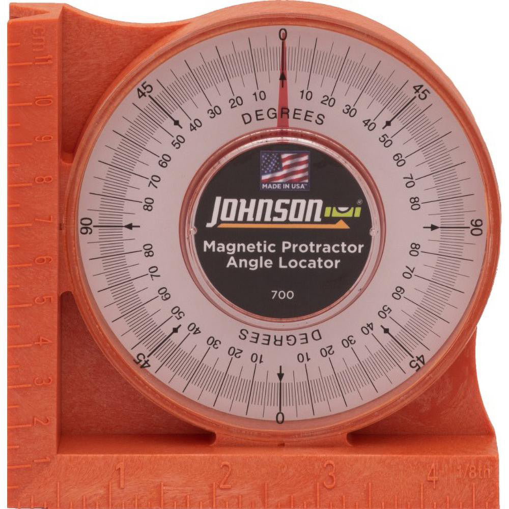 Johnson Level & Tool 700 (4) 90° Measuring Range, Magnetic Base Protractor