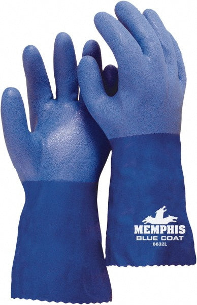 MCR Safety 6632XXL Chemical Resistant Gloves: Memphis Size 2X-Large, 80.00 mil, Polyvinylchloride, Supported