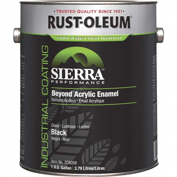 Rust-Oleum 208058 Sierra Performance Beyond Acrylic Enamel, Black, Gloss, 1 Gallon
