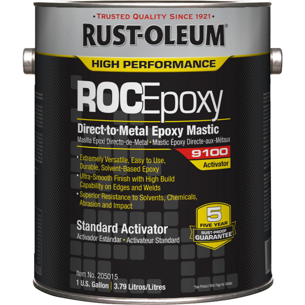 Rust-Oleum 205015 ROCEpoxy 9100 Direct-to-Metal Epoxy Mastic Activator, Standard, Gloss, 1 Gallon