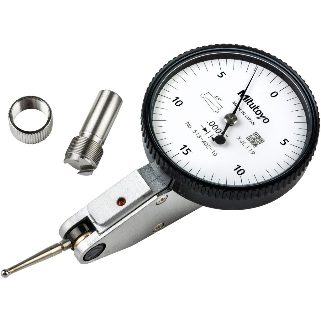 Mitutoyo 513-907-10E Dial Indicator & Base Kit: 0.0300" Max Measurement, 0-15-0 Dial, 0.0050" Accuracy
