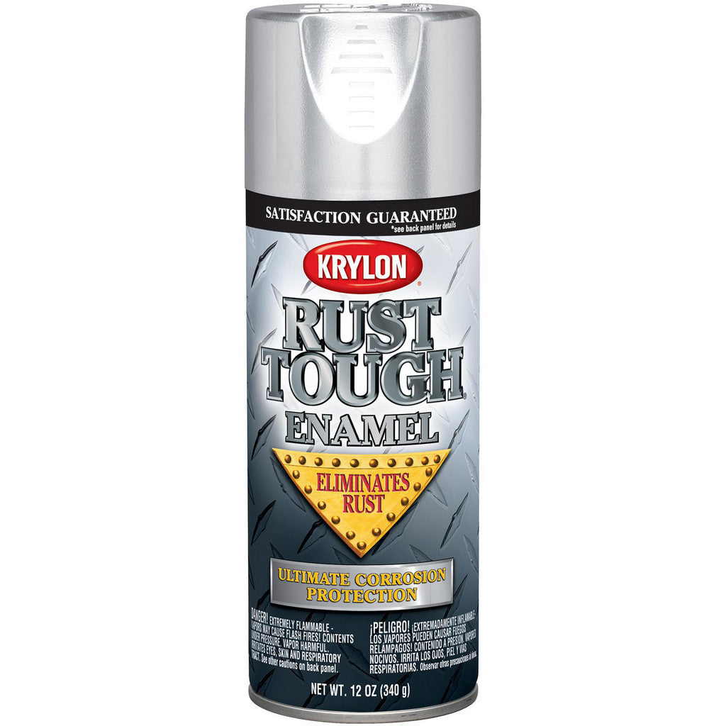 Krylon K09232008 Rust Tough Metallic Finish, Gloss, Silver Metallic, 12 oz